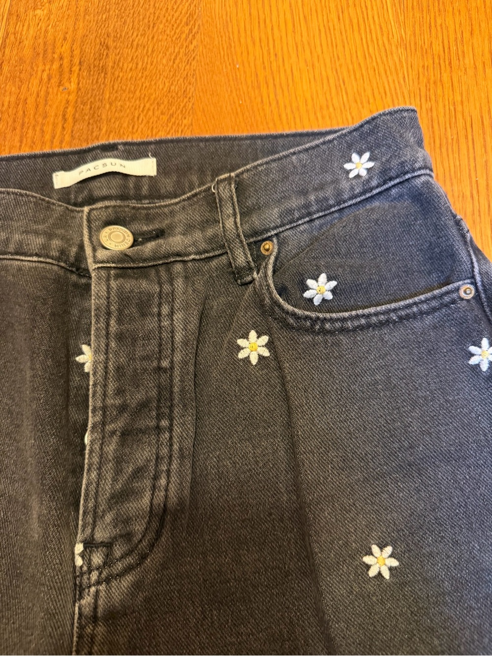Pacsun Embroidered Mom Jeans